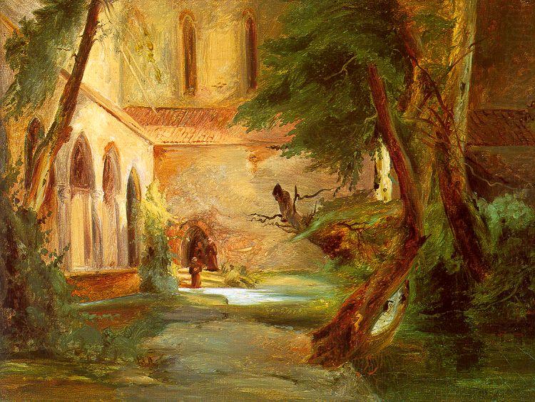 Charles Blechen Monastery in the Wood china oil painting image